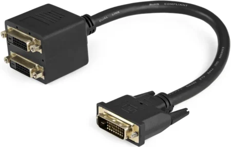 Divisor Splitter Video DVI-D 2 Puertos Compacto .