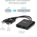 Splitter Divisor Mini DP 2 Puertos Displayport Hub Mst .