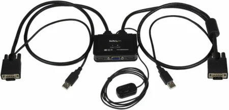 Switch Conmutador Kvm De Cable 2 Puertos VGA Alimentacion USB