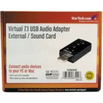 Tarjeta De Sonido 7.1 Virtual USB Externa Adaptador Conversor .