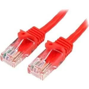 Cable De Red De 5M Rojo Cat5E Ethernet Sin Enganche