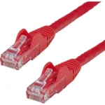 Cable De Red De 0.5M Rojo Cat6 Ethernet Gigabit Sin Enganches