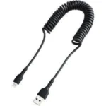 Cable 1M USB A Lightning Mfi En Espiral Carga De Iphone