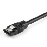 Cable SATA Redondo De 0.3M Conectores Con Cierre-6Gbs