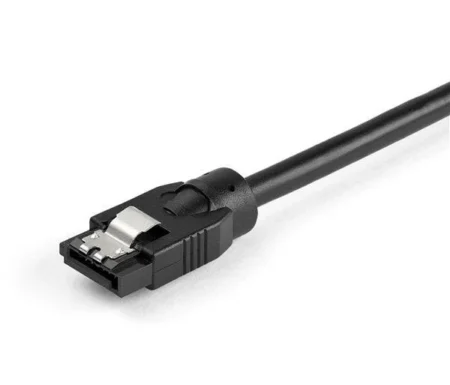 Cable SATA Redondo De 0.3M Conectores Con Cierre-6Gbs