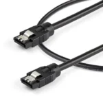 Cable SATA Redondo De 0.3M Conectores Con Cierre-6Gbs