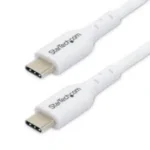 Cable De Carga USB-C Trenzado 3M USB Tipo C Pd 60W 3A Blanco