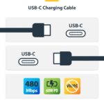 Cable 1M USB C Carga Acodado Pd 60W USB 2.0 Tipo C