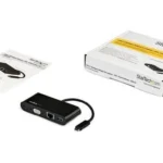 Replicador Docking Station USB-C VGA HDMI Gbe SD Win Mac