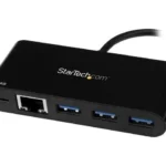 Concentrador USB 3.0 3 Puertos USB-C Y Red Ethernet Gigabit .
