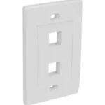 Placa De Pared De 2 Salidas RJ45 Color Blanco