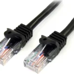 Cable De Red 0.5M Negro Cat5E Ethernet Sin Enganche
