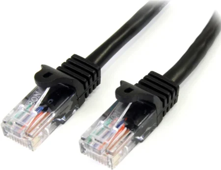 Cable De Red 0.5M Negro Cat5E Ethernet Sin Enganche