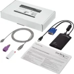 Adaptador Crash Cart USB A VGA/ Mini Displayport - Kvm