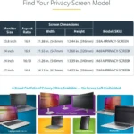 Filtro De Privacidad 16:9 Colgante Para Pantalla De 32