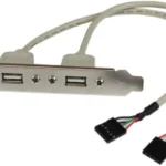 Adaptador Bracket Placa USB A 2 Puertos