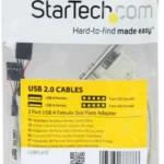 Adaptador Bracket Placa USB A 2 Puertos