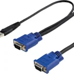 Cable Kvm 4.5M Ultra Delgado 2En1 VGA USB Hd15 Macho A Macho .