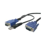 Cable Kvm 4.5M Ultra Delgado 2En1 VGA USB Hd15 Macho A Macho .