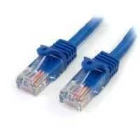 Cable 5M De Red Ethernet Cat5E RJ45 Sin Traba Snagless Azul .