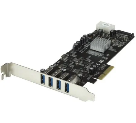 Tarjeta PCI Express 4 Puertos USB 3.0 Quadbus SATA Lp4 Uasp