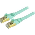 Cable De Red Ethernet Cat6A Bl Lindado De 90Cm Aguamarina