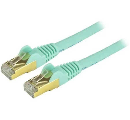 Cable De Red Ethernet Cat6A Bl Lindado De 90Cm Aguamarina