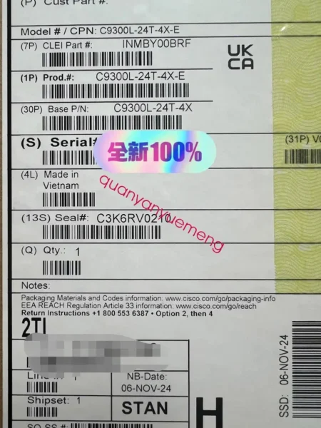 CNP SOLN SUPP 8X5XNBD CATALYST 9300L 48P P 3Y