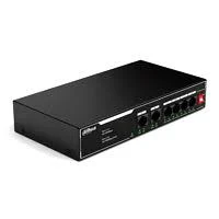 Switch Dahua Dh-Sf1006Lp/6 Puertos/No Administrable/4 Puertos PoE 10/100/2 Puertos Uplink RJ45/Hasta 250Mts Sobre Utp Cat 6/ Proteccion Contra Descargas/Negro