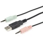 Switch Conmutador Kvm De 2 Pue Puertos DP USB 4K60Hz - Cables Inte