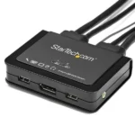 Switch Conmutador Kvm De 2 Pue Puertos DP USB 4K60Hz - Cables Inte