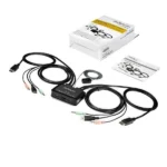 Switch Conmutador Kvm De 2 Pue Puertos DP USB 4K60Hz - Cables Inte