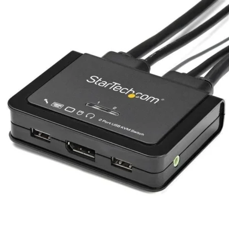 Conmutador Switch Profesional Kvm 2 Puertos Displayport USB