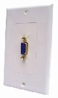 TAPA (FACEPLATE) SVGA 1 PUERTO CONECTOR HEMBRA COLOR BLANCO
