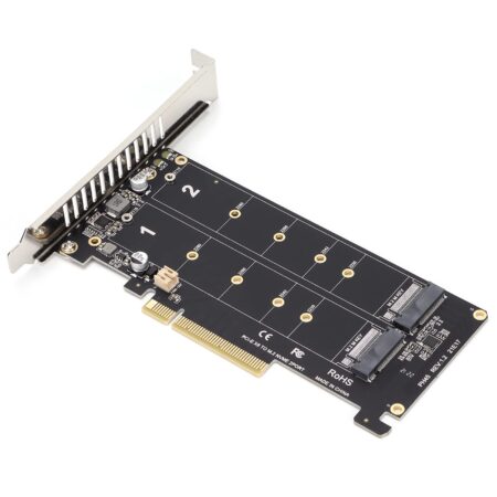 Tarjeta Adaptadora PCIE 3.0 Con Doble X8 Para M.2 SSD