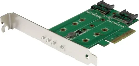 Tarjeta Adaptadora PCI Express 3 Puertos M.2 1Xnvme 2Xsata