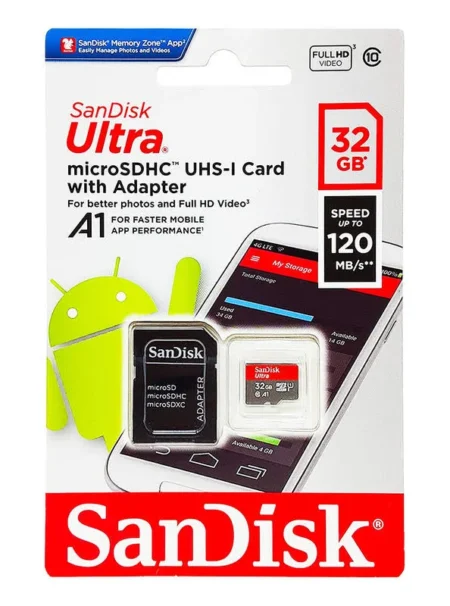 Memoria Microsdxc 32Gb Sandisk Ultra Sdsqua4-032G-Gn6Mn/Clase 10/U1/A1 Uhs-I