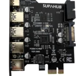 Tarjeta PCI 4 Puertos USB 3.0 Hub Concentrador Interno .