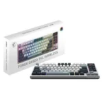 Teclado Inalambrico Mecanico MSI Forge Gk600 Tkl W Sky Us/Rgb/Multicolor/Ingles/Blanco Con Gris Y Azul