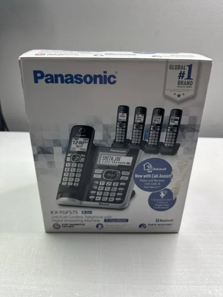 Telefono Inalambrico Panasonic C/Identificador De Llamadas/Modo Eco/Directorio/Boton Para Intercom/Negro/Kx-Tgk210Meb