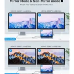 Adaptador Multifuncion USB C 4 HDMI Con Potencia Y USB A
