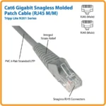 Cable De Red RJ45 Cat6 Azul De 1.8M - Pack De 10 - Moldeado