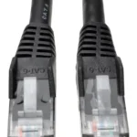 Cable 1.5M De Red Cat6A Negro Snagless PoE 100W RJ45