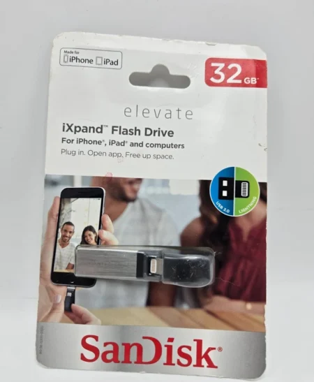 Memoria USB 2 En 1 32Gb Sandisk Ixpand Flash Drive Flip Sdix90N-032G-Gn6Nn/Lightning/USB-A/Color Verde