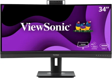 Curved Video Conferencing Monit With Windows Hello Compatible Ir