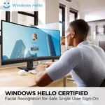 Curved Video Conferencing Monit With Windows Hello Compatible Ir