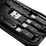 Estuche Portatil Multifuncional Xtech Xtc-570/USB-C Macho-USB-C Macho Xtech/Con Adaptador USB A/Micro USB/Lightning/480 Mbit/S/1 Pieza/Negro