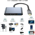 Adaptador Multipuertos USB-C A 2X HDMI Pd 100W Hub USB Red