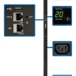 Pdu Ats Monofasico Controlable 3.2-3.8Kw 200-240V 8 C13 2 C19 1U