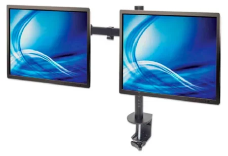 Soporte De Escritorio Vertical Para 2 Monitores 15In A 27In